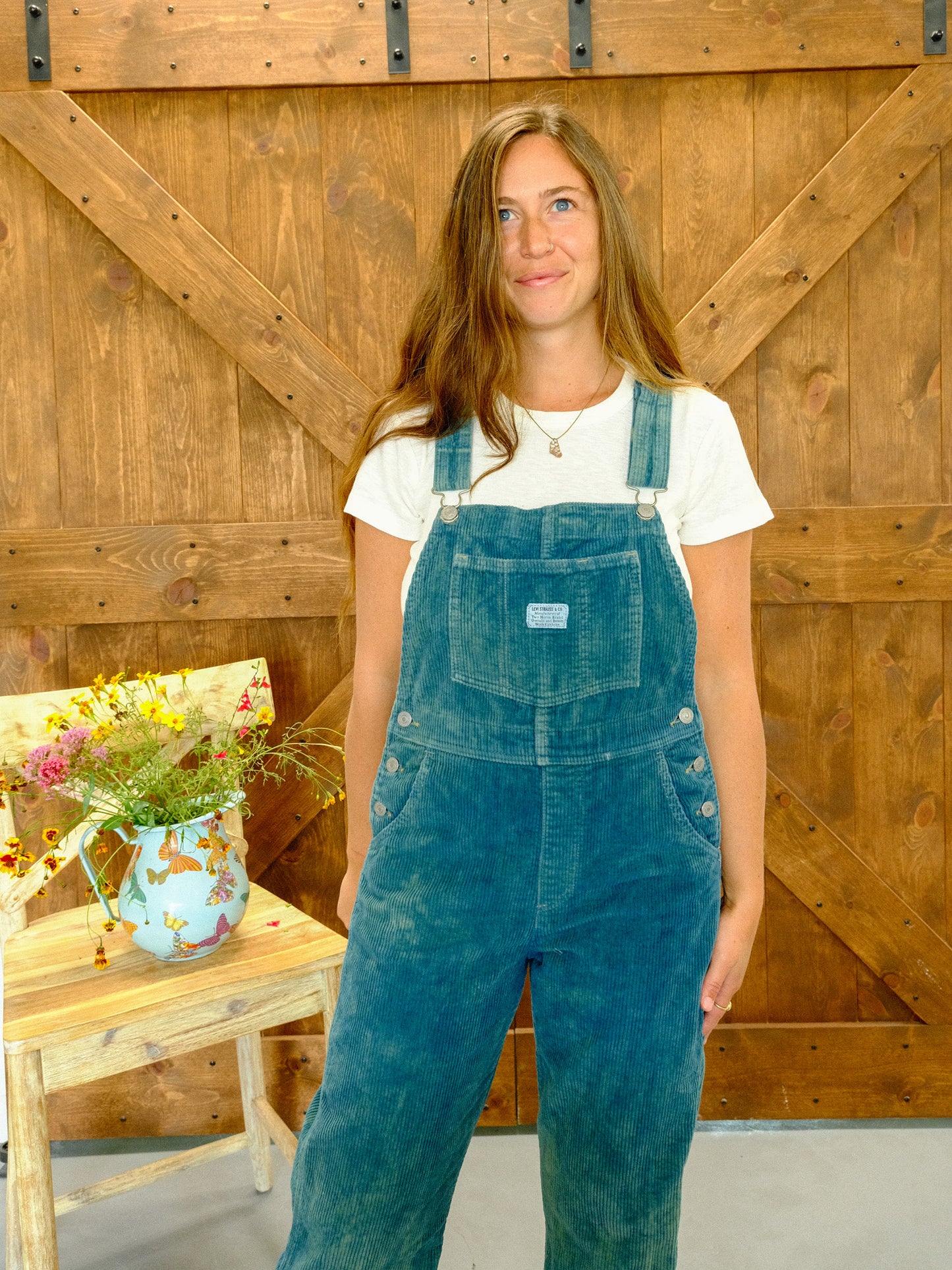 Indigo Corduroy Levi's Overalls
