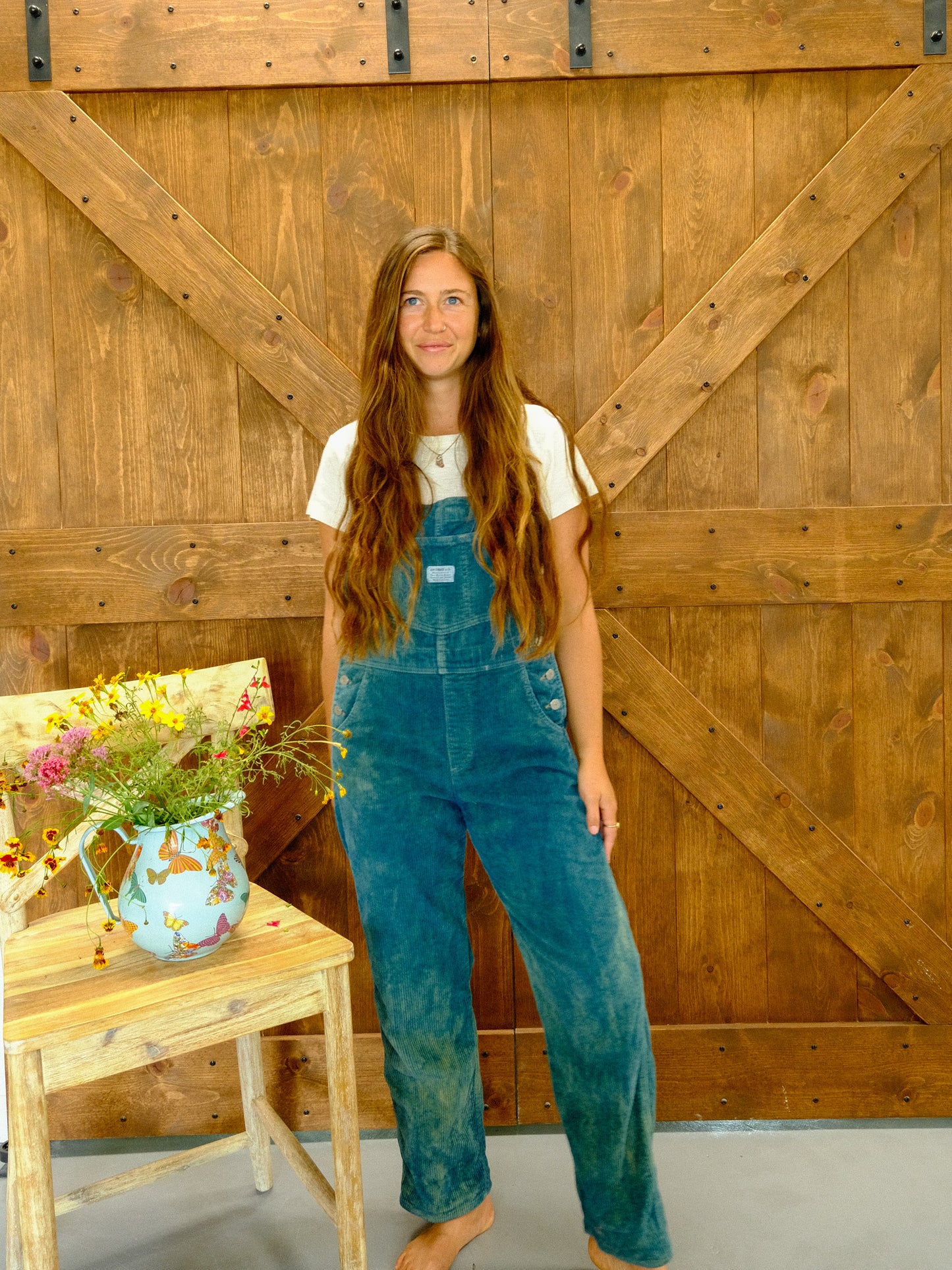 Indigo Corduroy Levi's Overalls