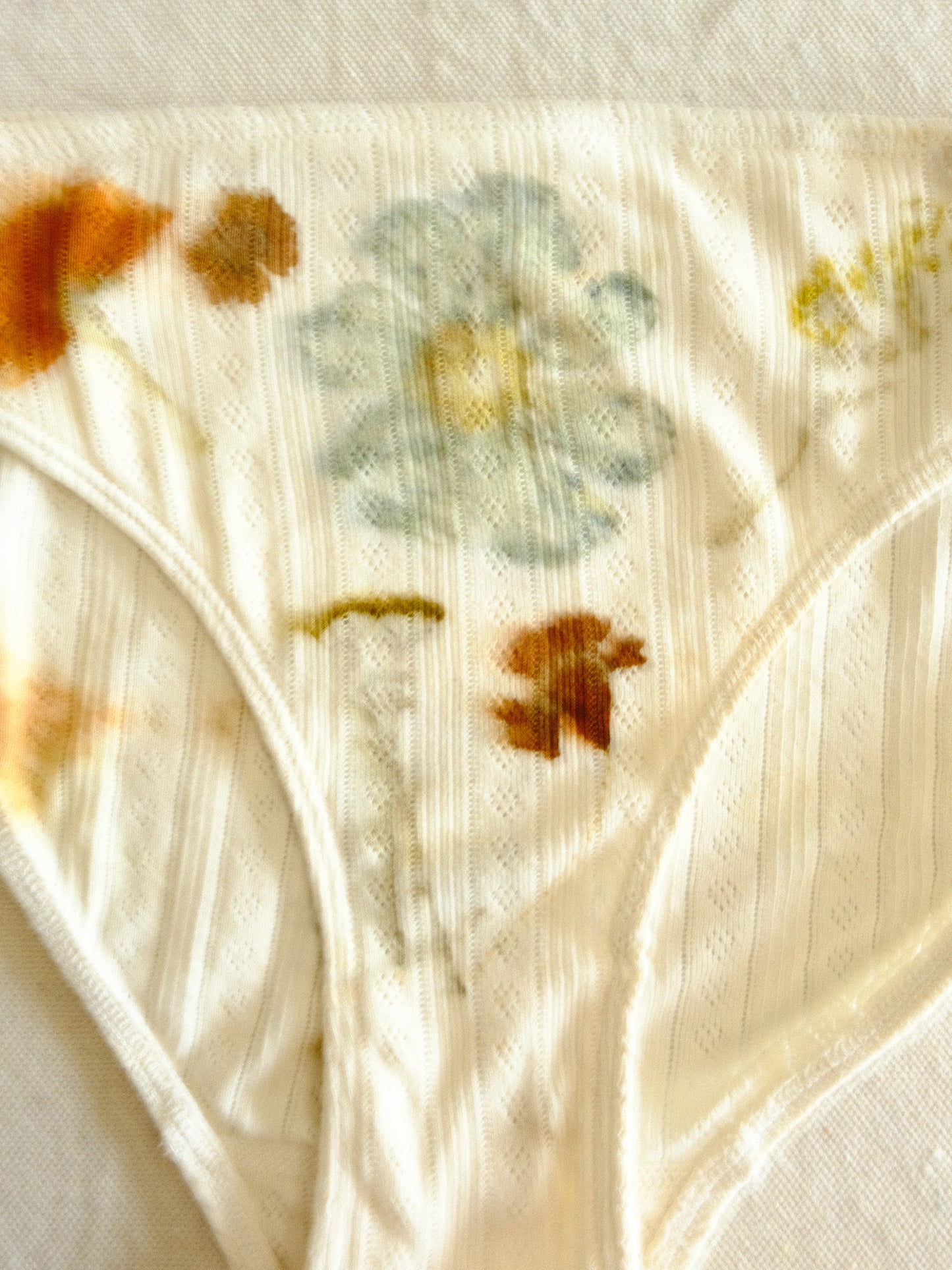 Eco-printed Organic Cotton Pointelle Undies
