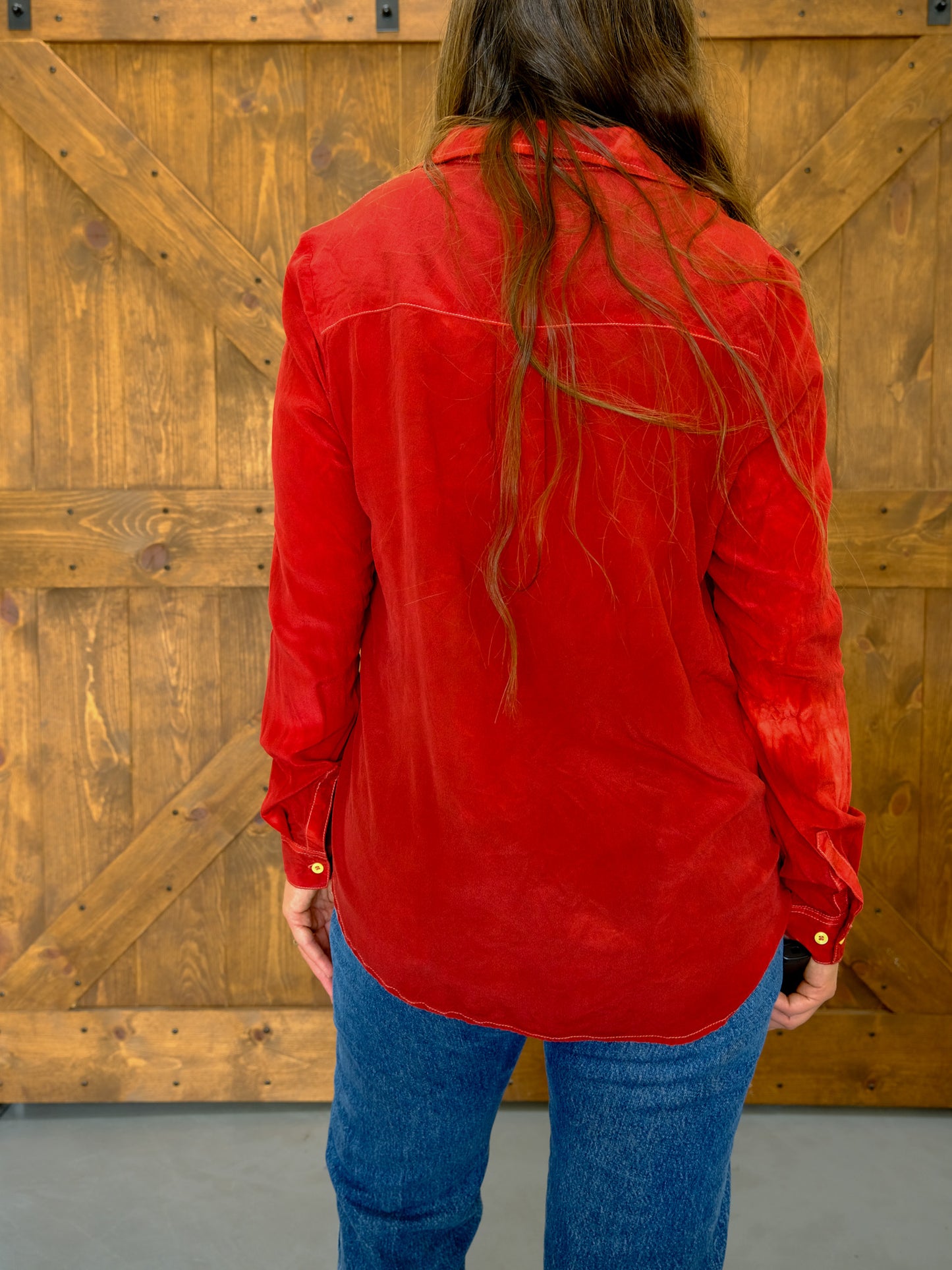 Madder 100% Silk Long Sleeve BLouse