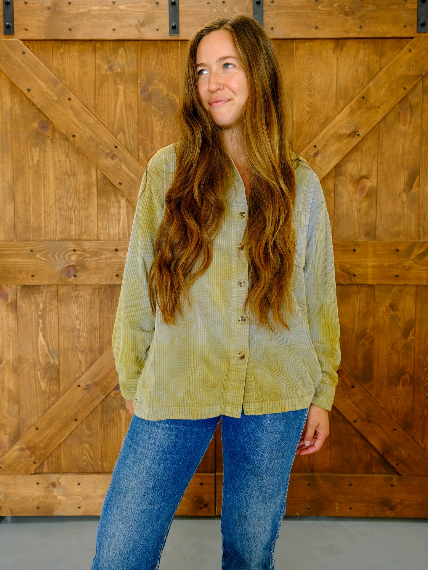 Marigold Corduroy Oversized Blouse