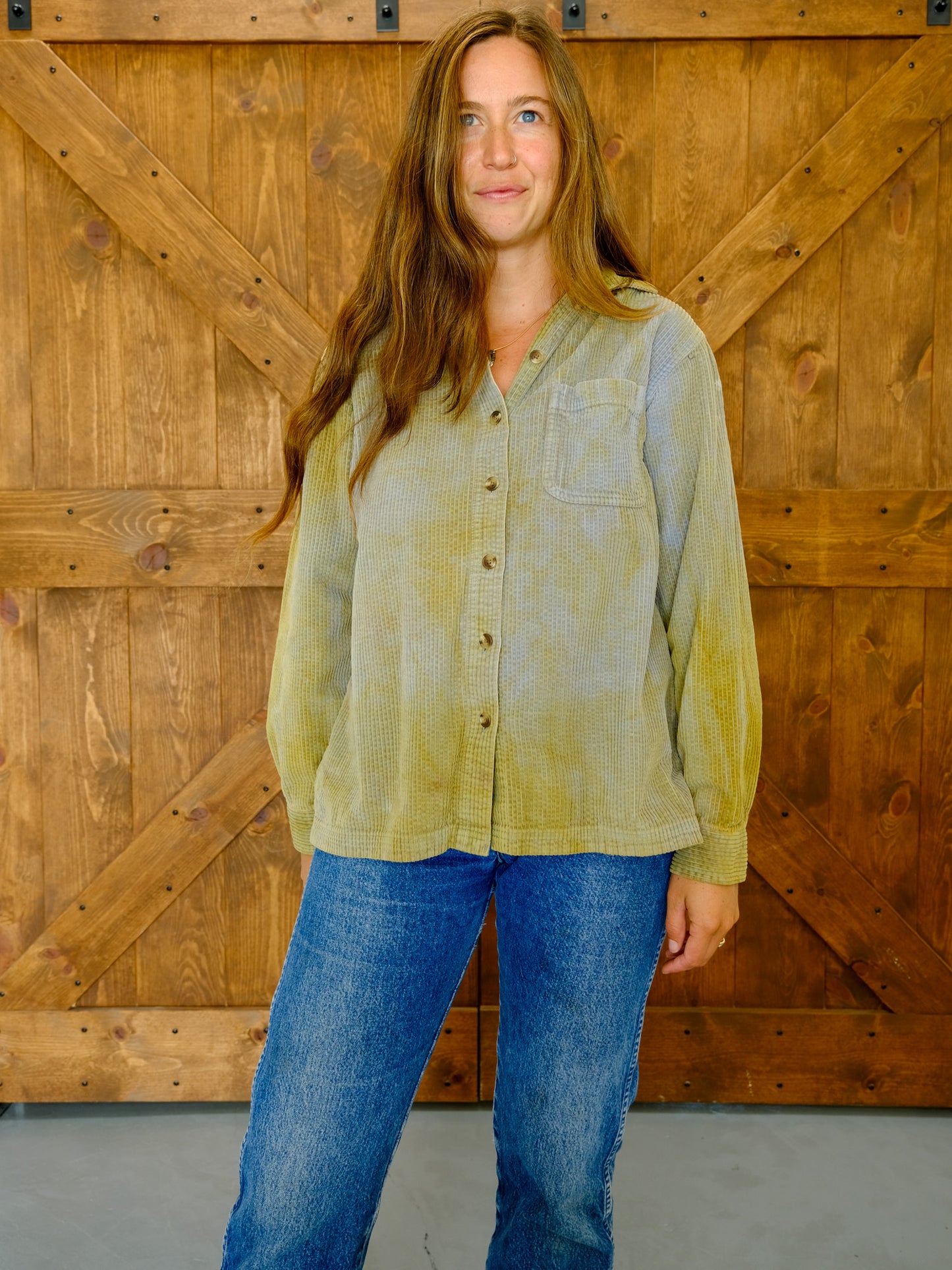 Marigold Corduroy Oversized Blouse