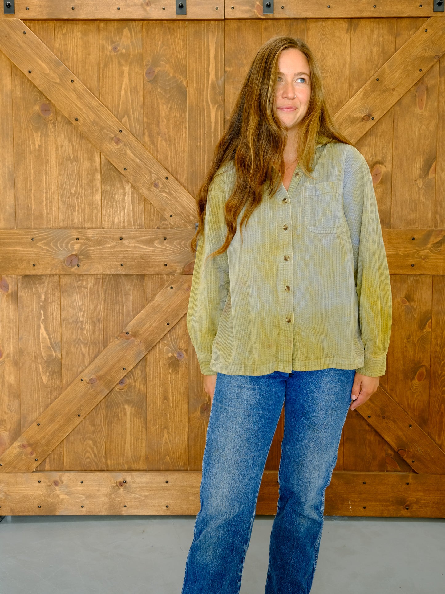 Marigold Corduroy Oversized Blouse