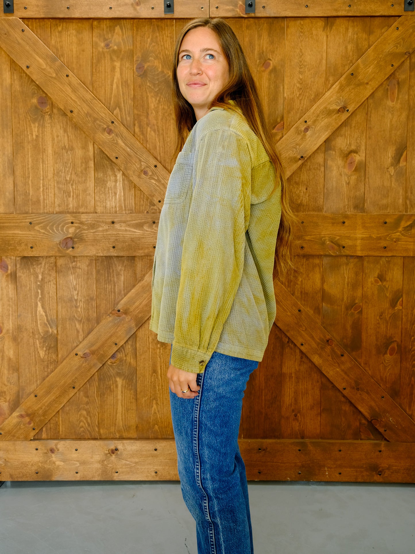 Marigold Corduroy Oversized Blouse