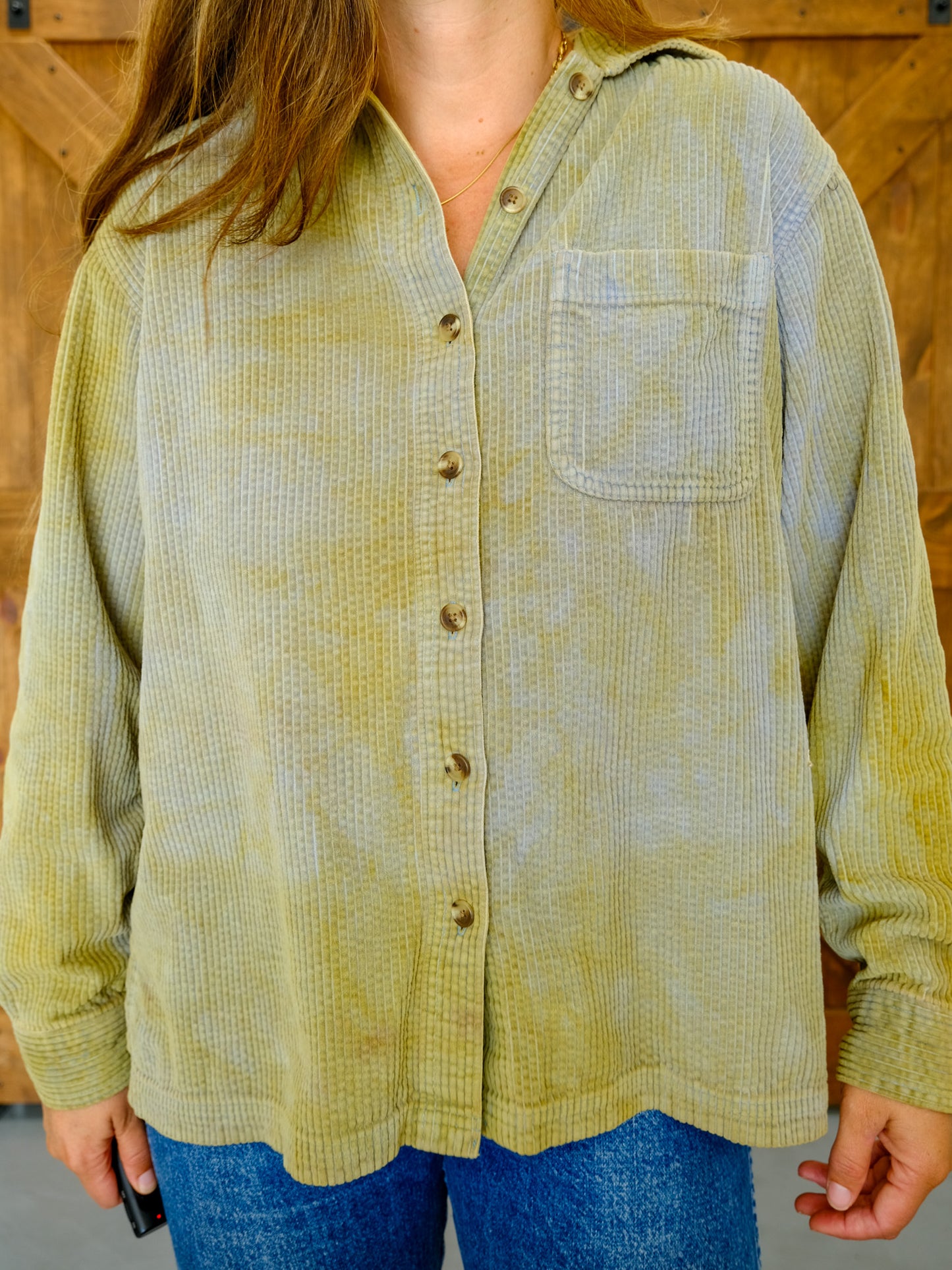 Marigold Corduroy Oversized Blouse