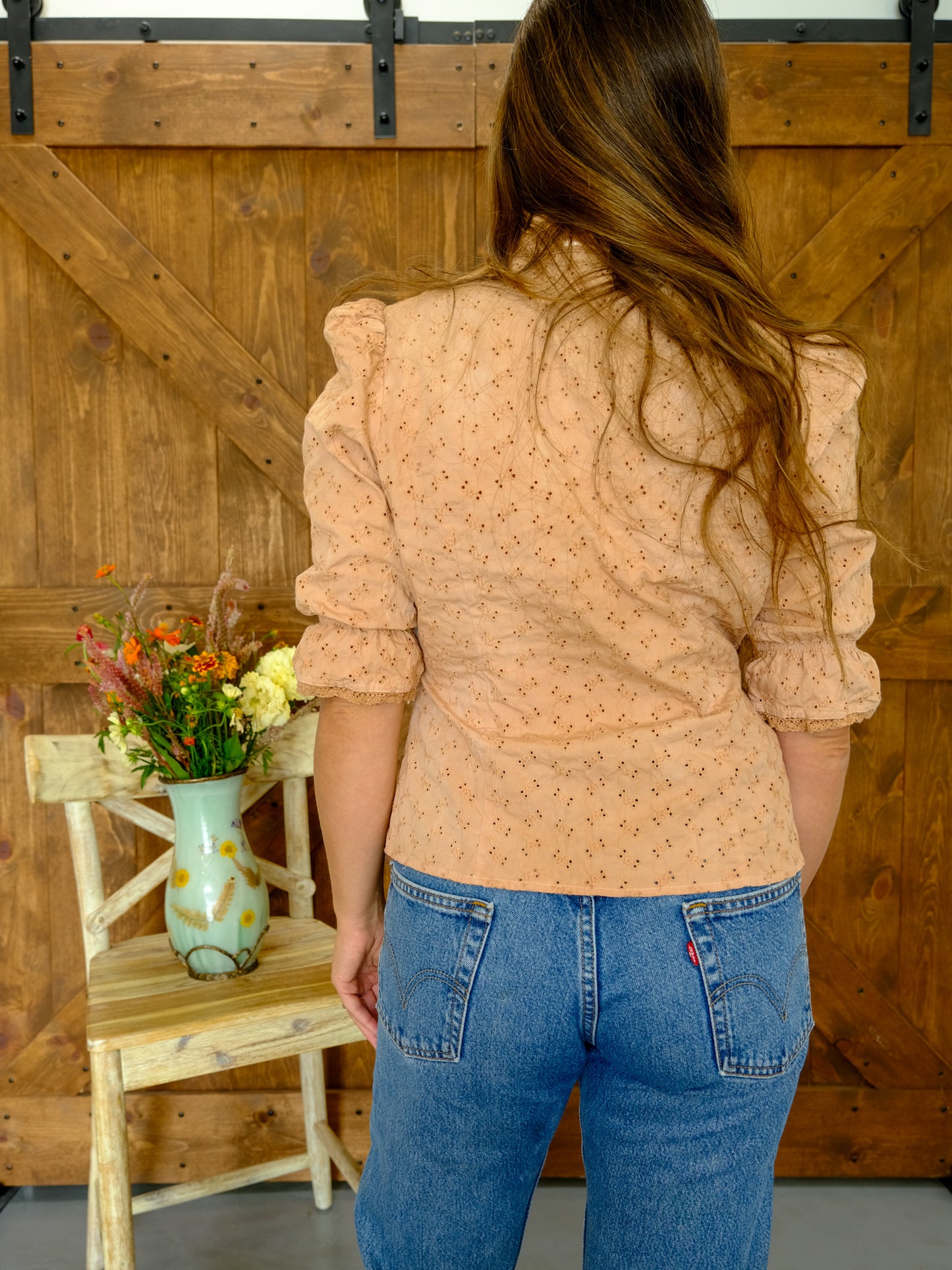 Cutch Eyelet Wrap Top