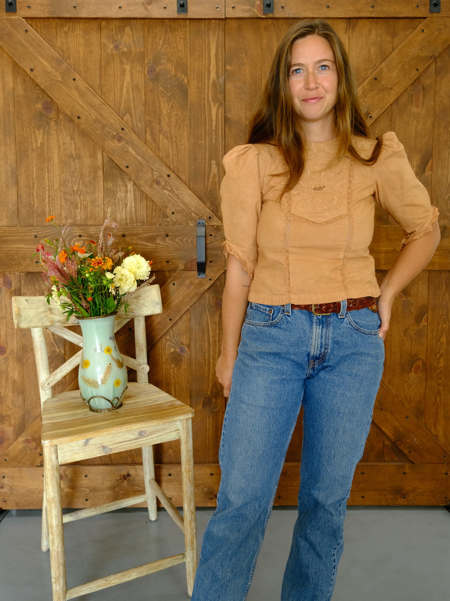 Cutch Embroidered Quarter Sleeve Blouse