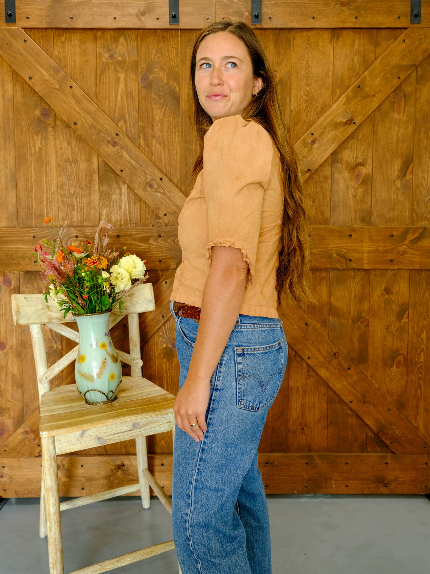 Cutch Embroidered Quarter Sleeve Blouse