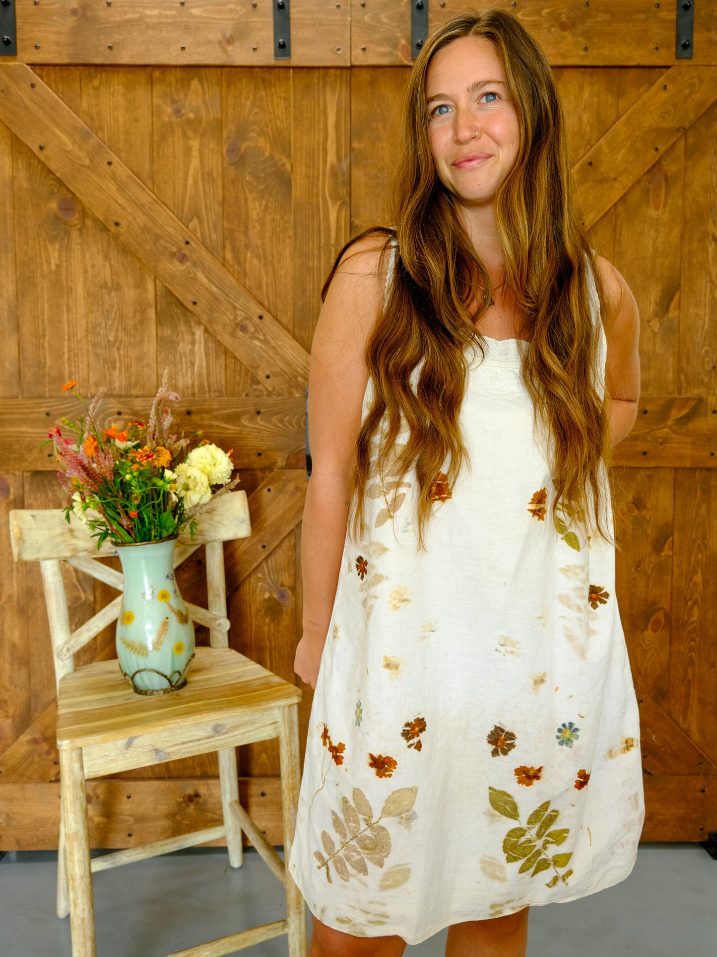 Eco-printed Antique European Dress
