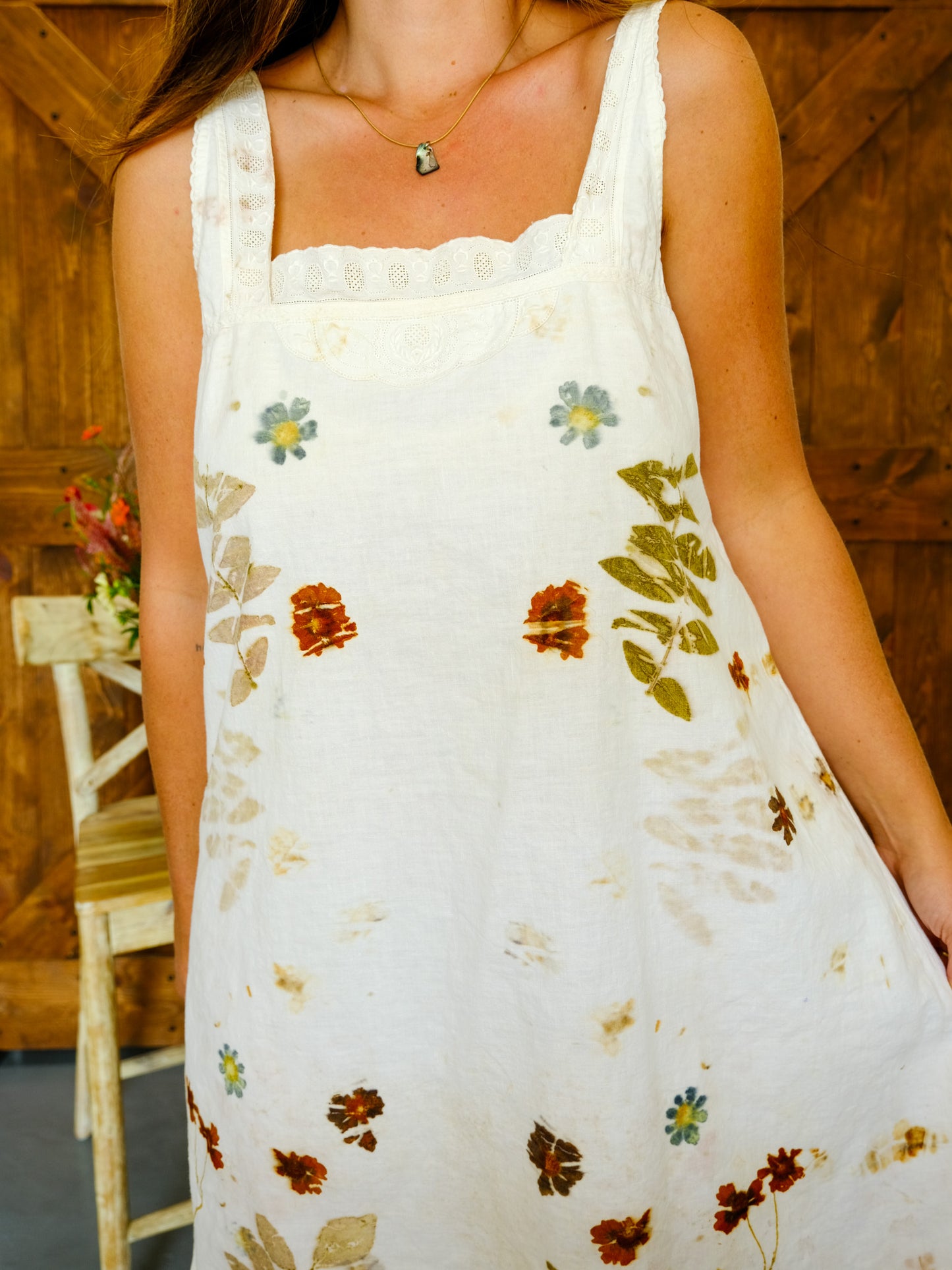 Eco-printed Antique European Dress