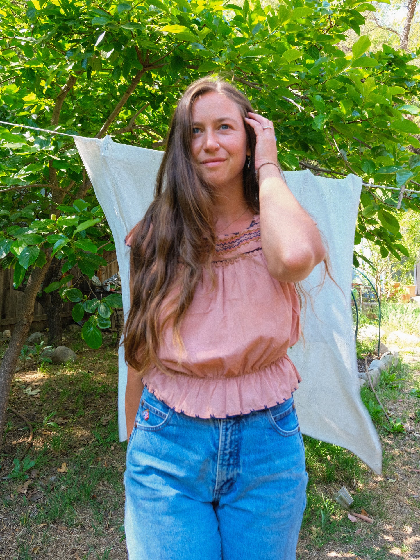 Cutch Embroidered Peplum Blouse