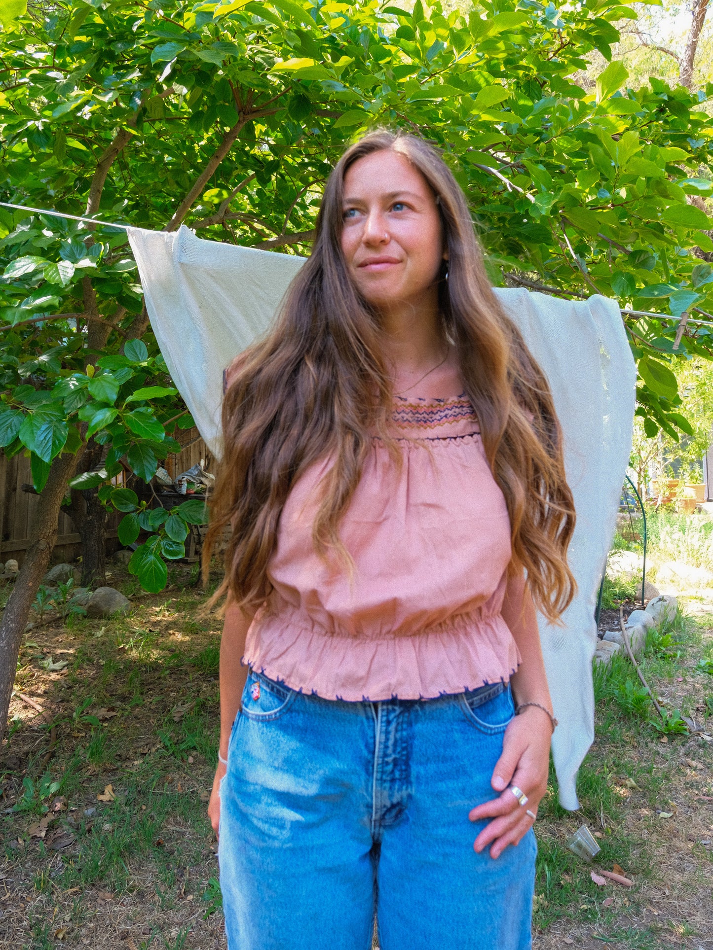 Cutch Embroidered Peplum Blouse