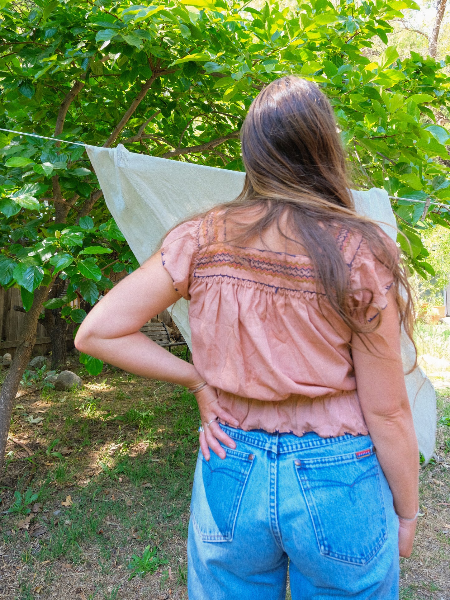 Cutch Embroidered Peplum Blouse