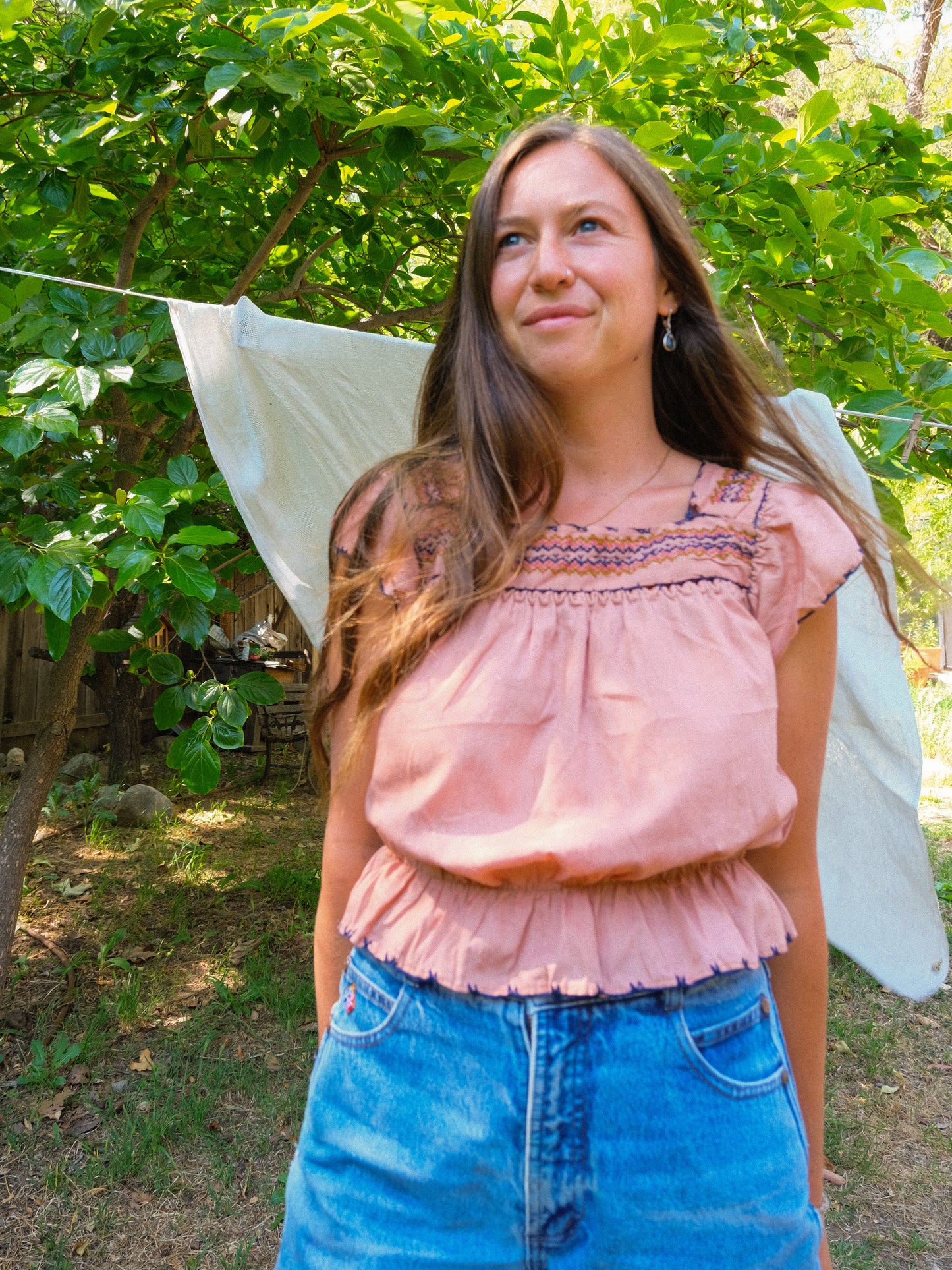 Cutch Embroidered Peplum Blouse