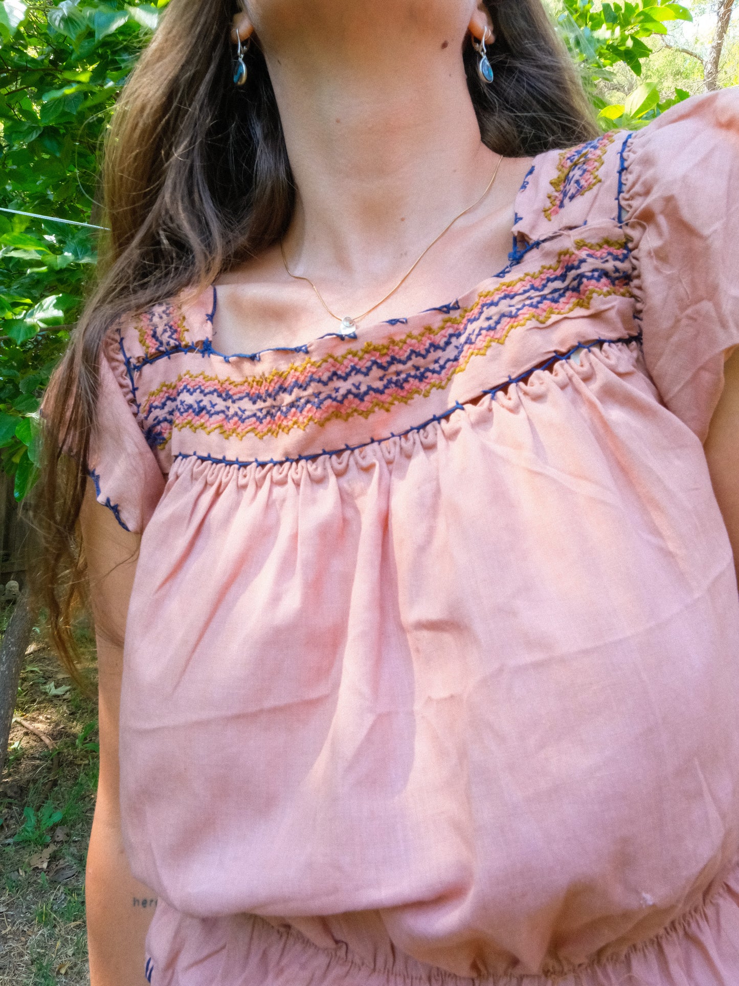 Cutch Embroidered Peplum Blouse