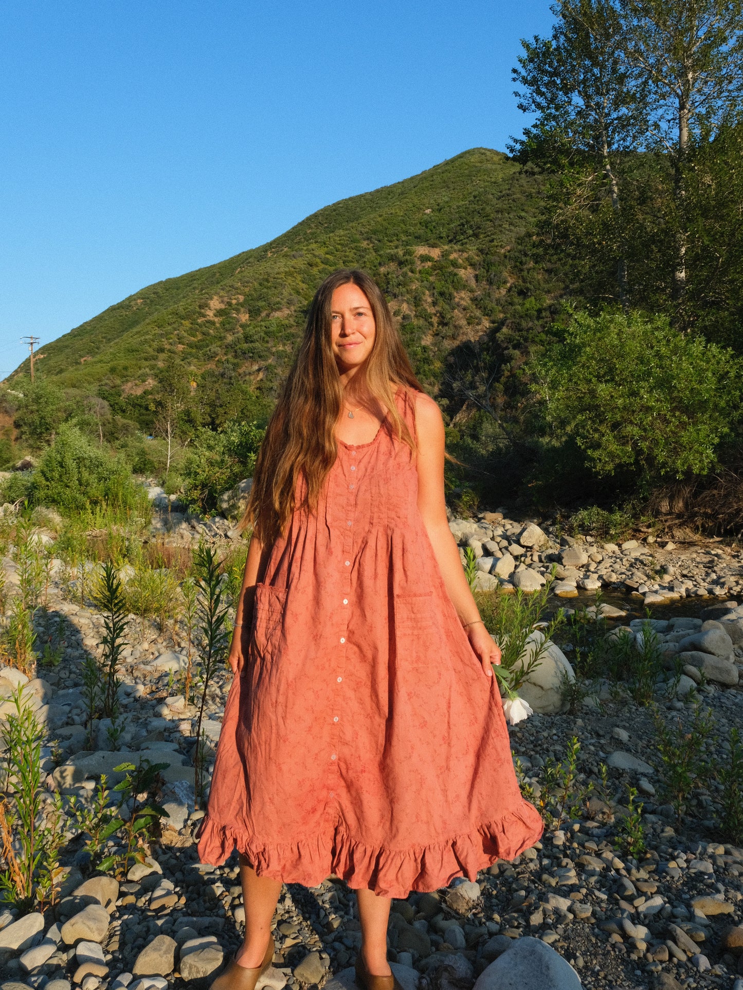 Madder Ditsy Floral Pleated Dress