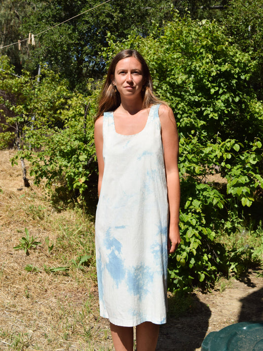 Indigo Scrunch Dyed Nightgown