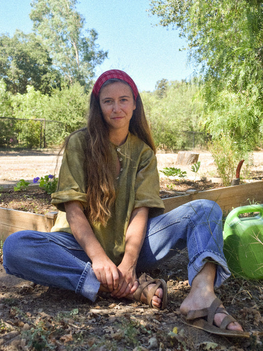 Marigold Pleated Rolled Sleeve Top