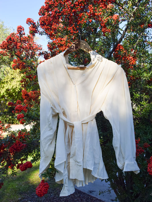 Lac & Cutch Stunning Silk Pleated Blouse