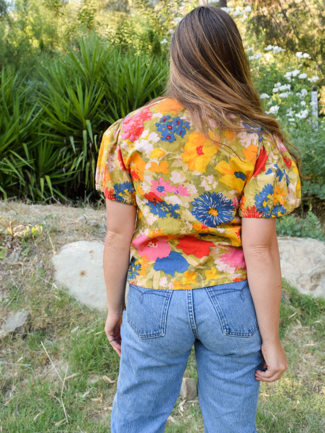 Madder Floral Puff Sleeve Blouse