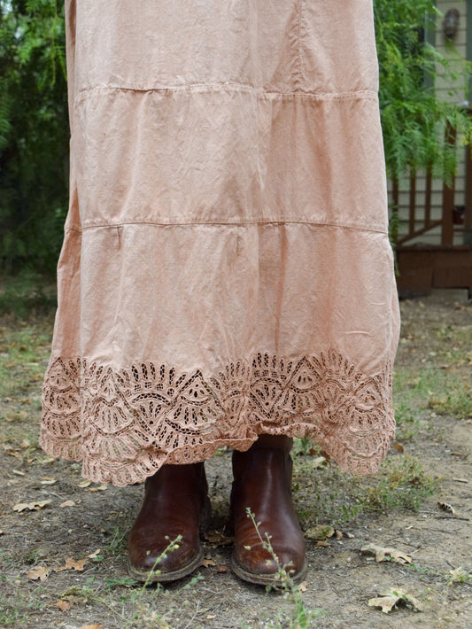 Antique Cutch Lace & Cotton Dress