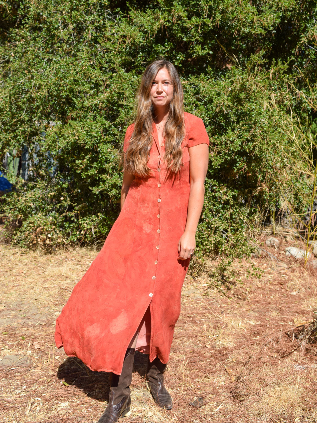 Madder 100% Silk Button Down Floral Dress