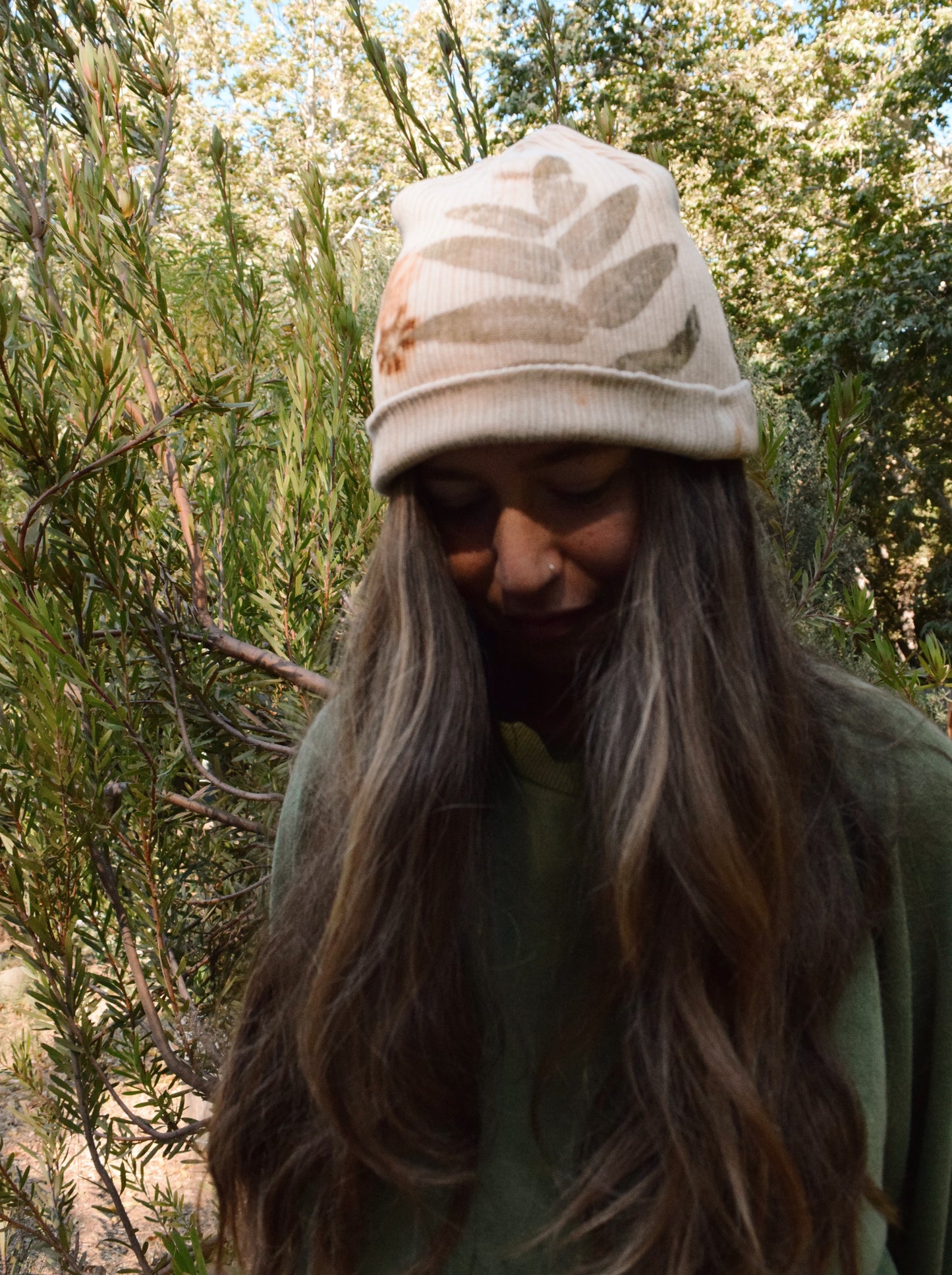 Eco-Printed Beanie