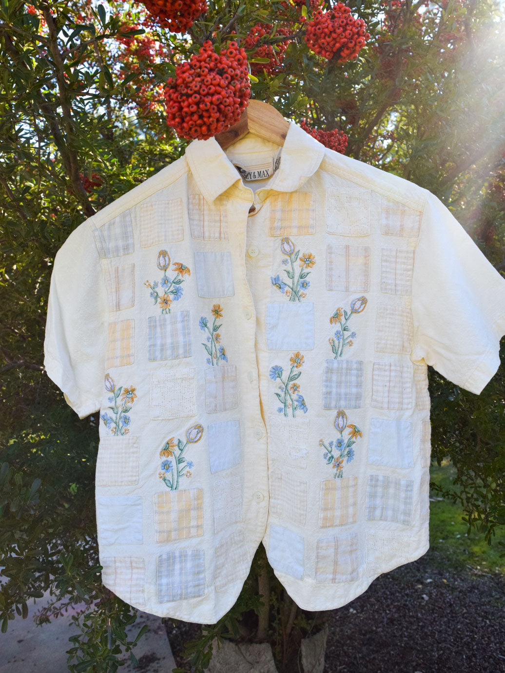 Marigold Flower Embroidered Picnic Top