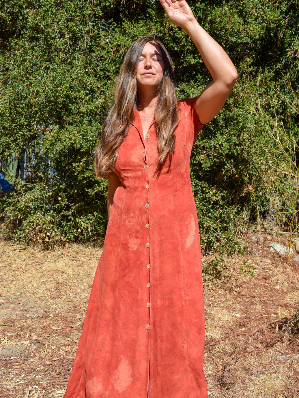 Madder 100% Silk Button Down Floral Dress