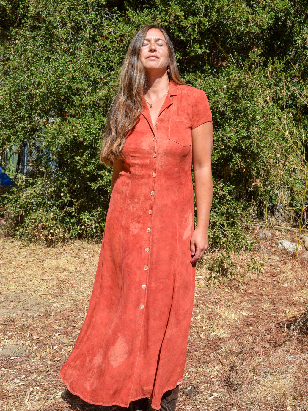 Madder 100% Silk Button Down Floral Dress