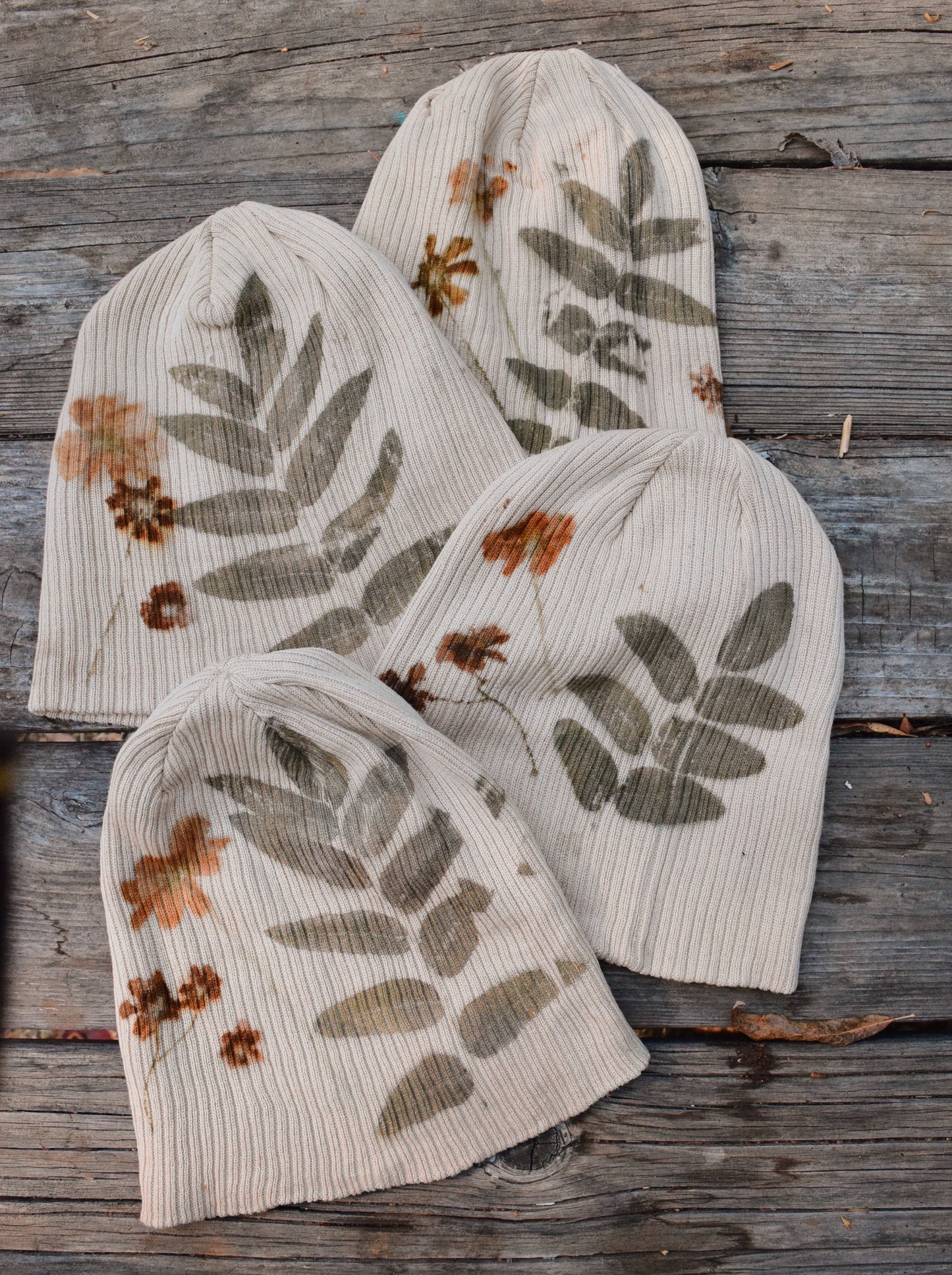 Eco-Printed Beanie