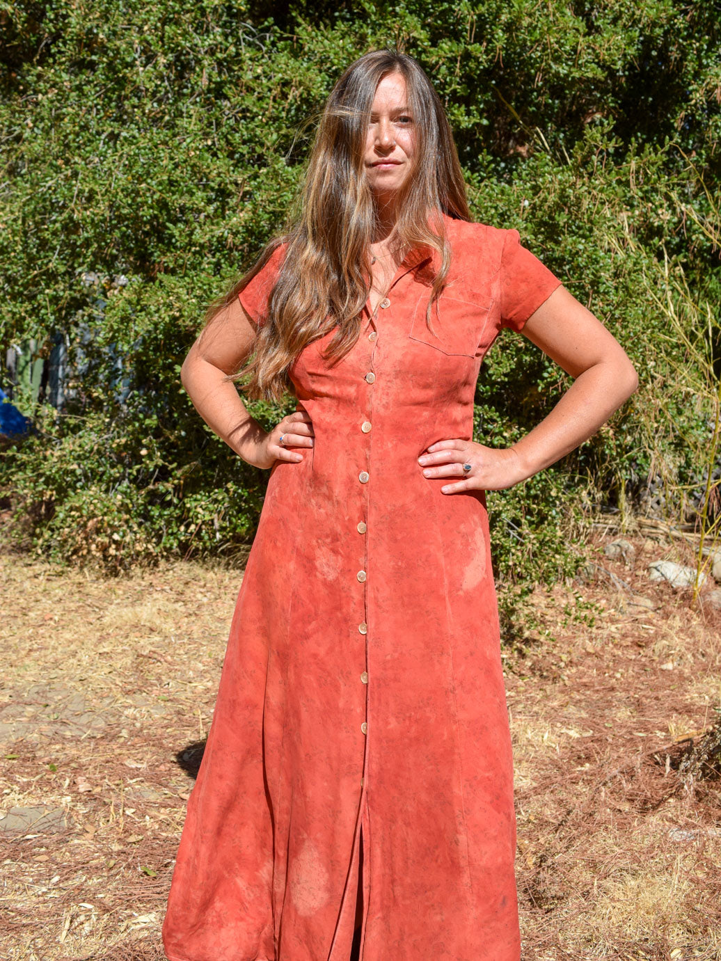 Madder 100% Silk Button Down Floral Dress