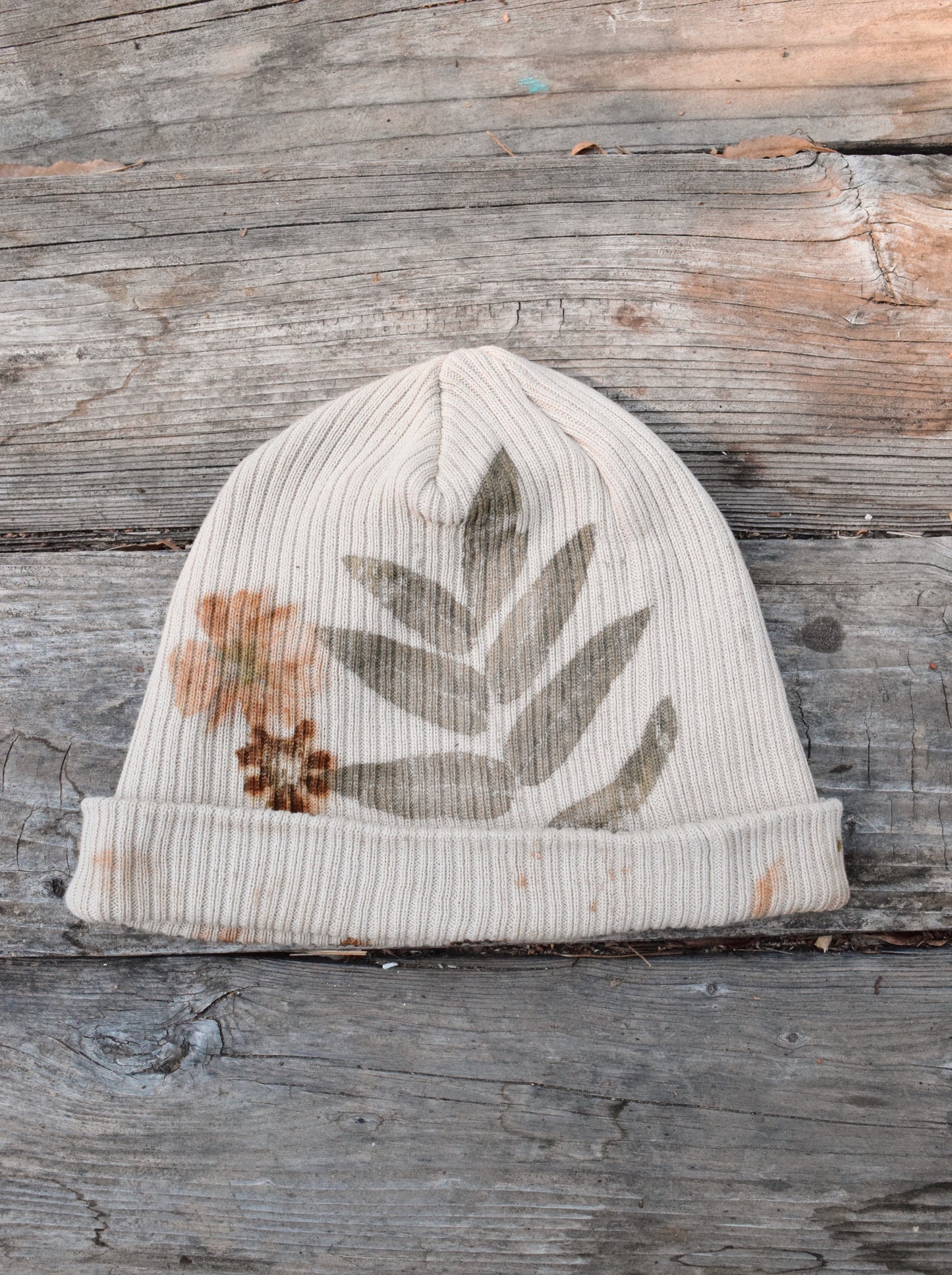 Eco-Printed Beanie