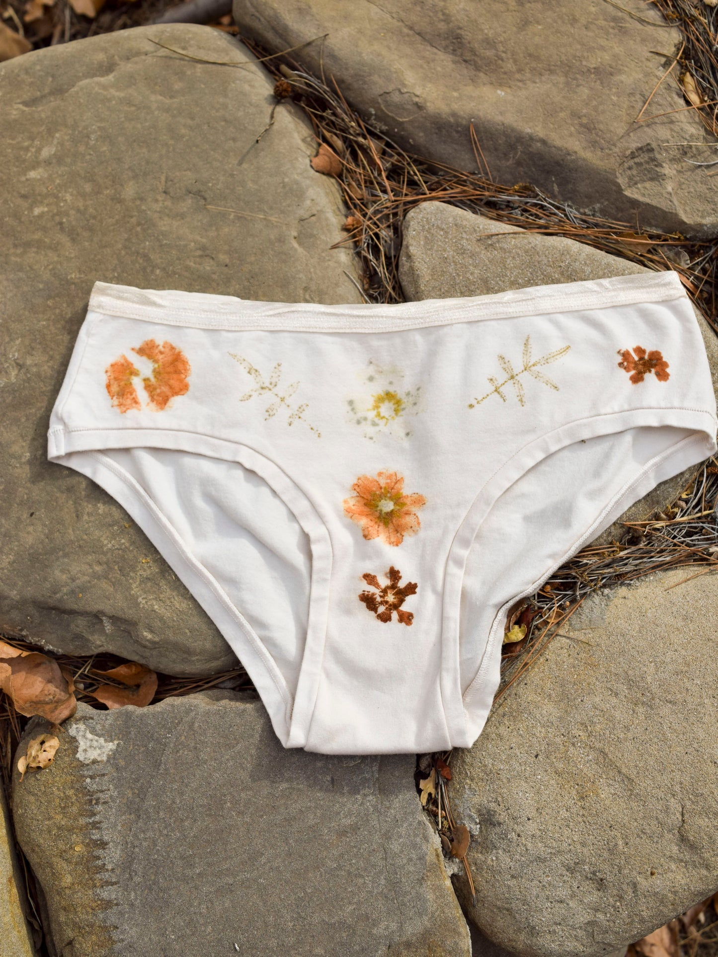 Eco-printed Organic Cotton Undies