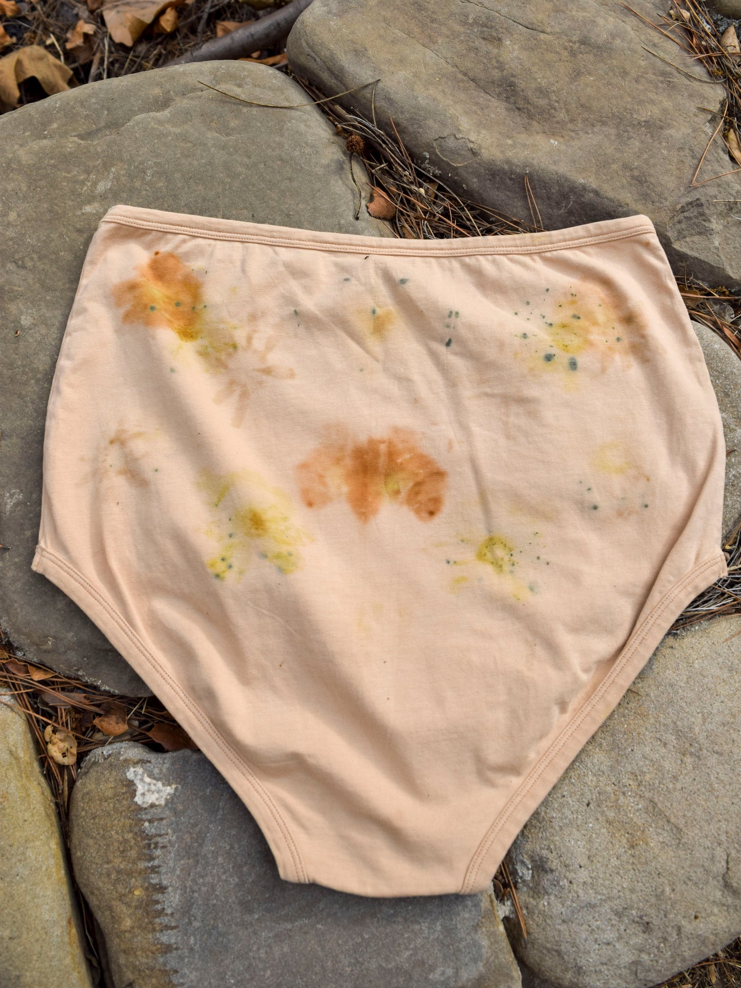 Eco-printed Organic Cotton High Waisted Undies