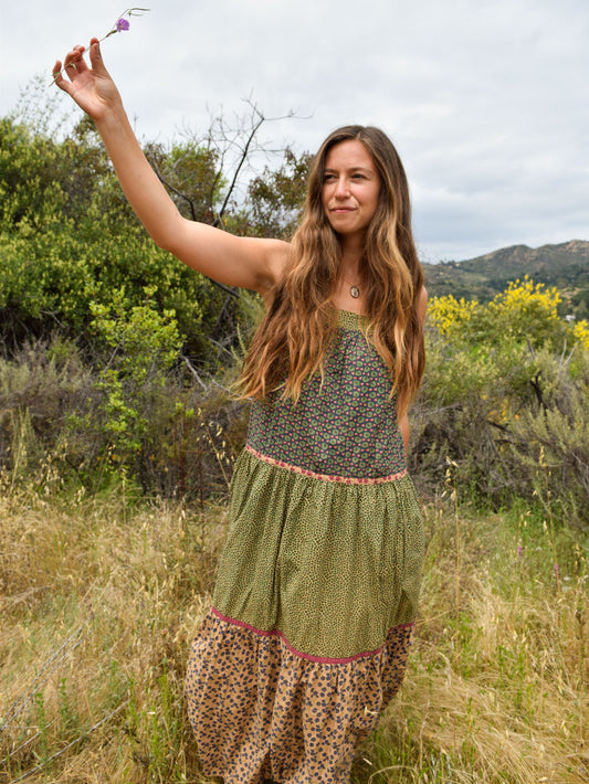 Cutch Multi-patterend Tiered Dress