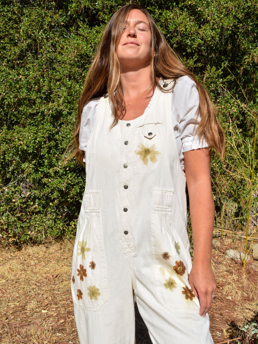 Flower Hammered Soft Cotton Jumpsuit