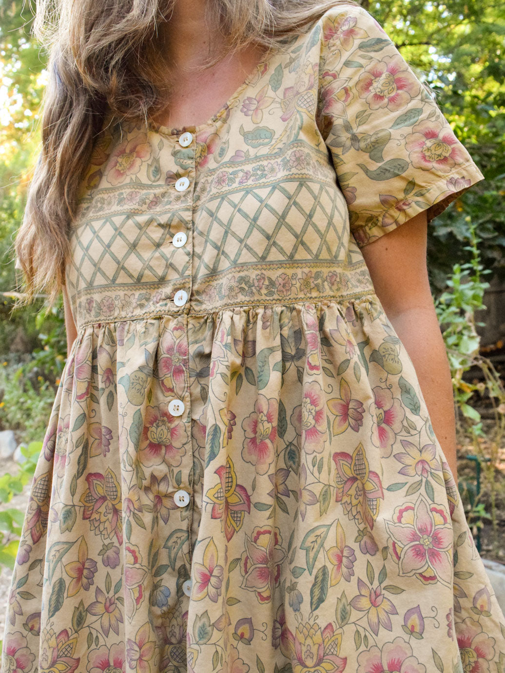 Chestnut Floral Day Dress