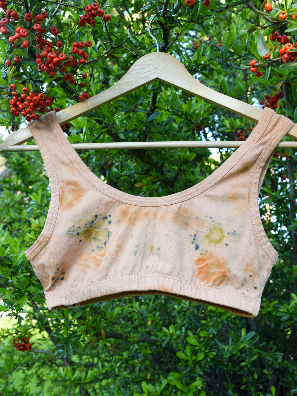 Eco-printed Organic Cotton Bra