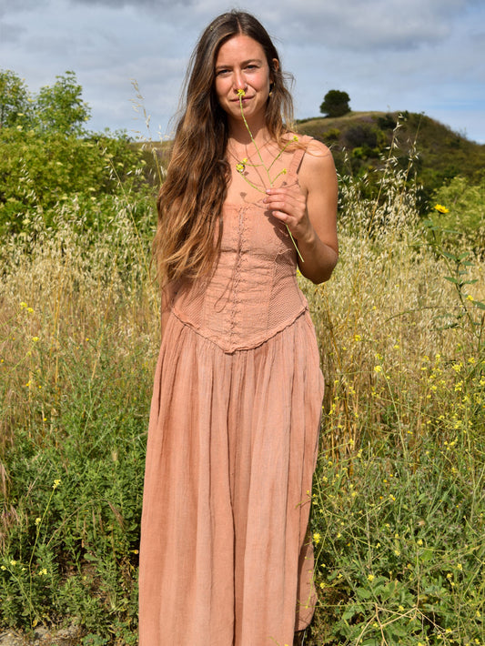 Cutch Cotton Gauze Corset Dress