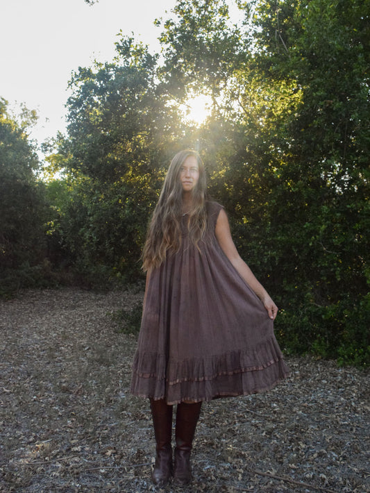 Sequoia Crochet Cotton Gauze Dress