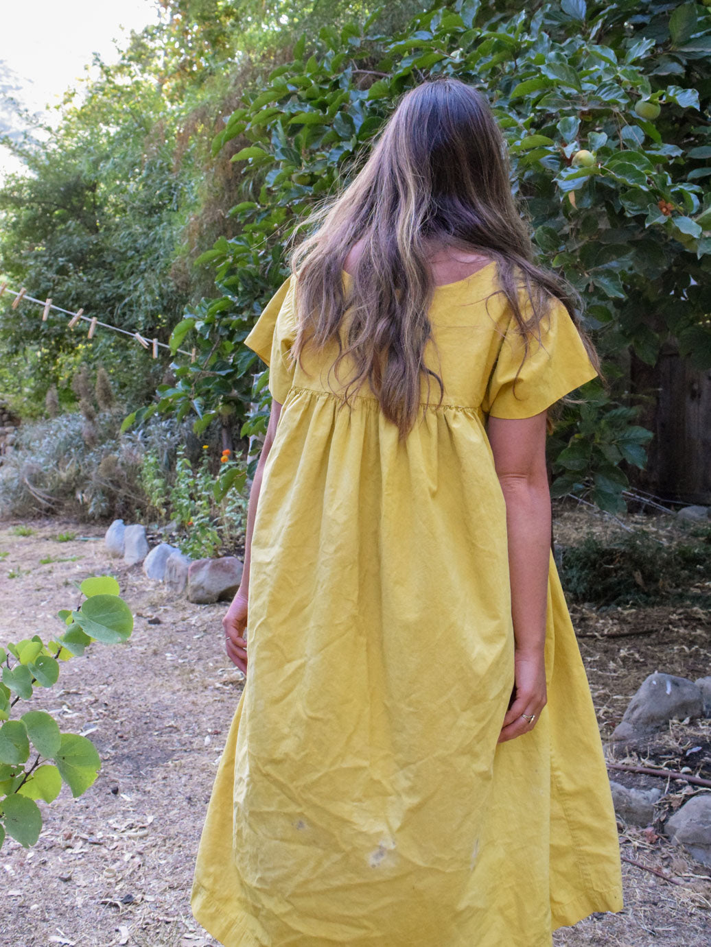 Marigold Flower Embroidered Dress