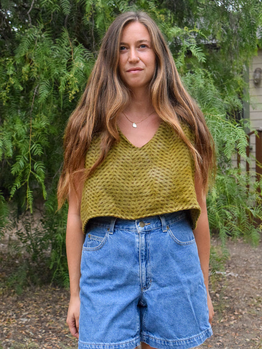 Marigold & Iron Wool Crop Blouse