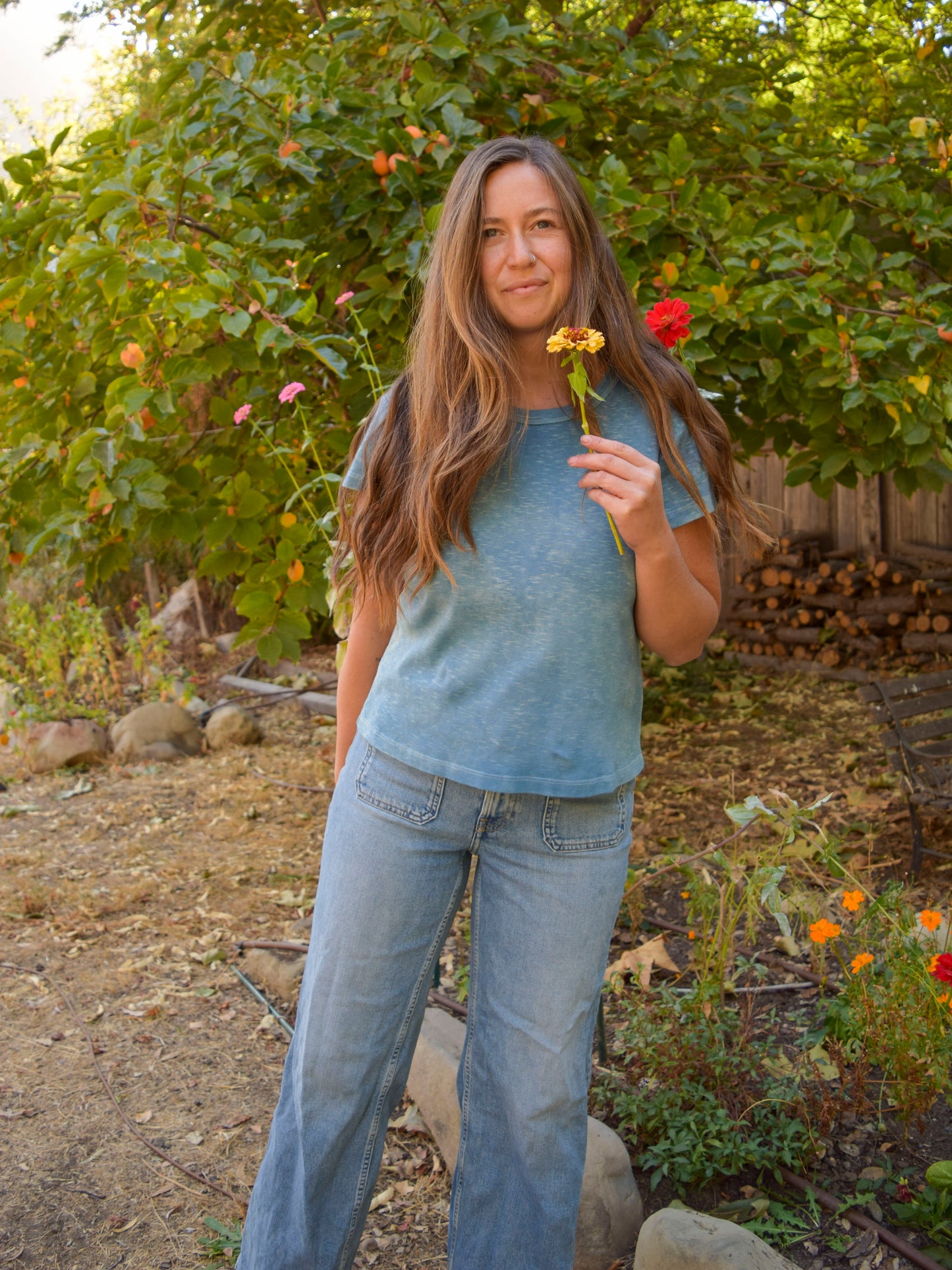 Organic Cotton Indigo Tee