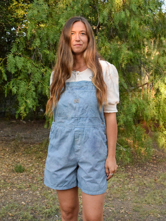 Indigo & Logwood Short Overalls