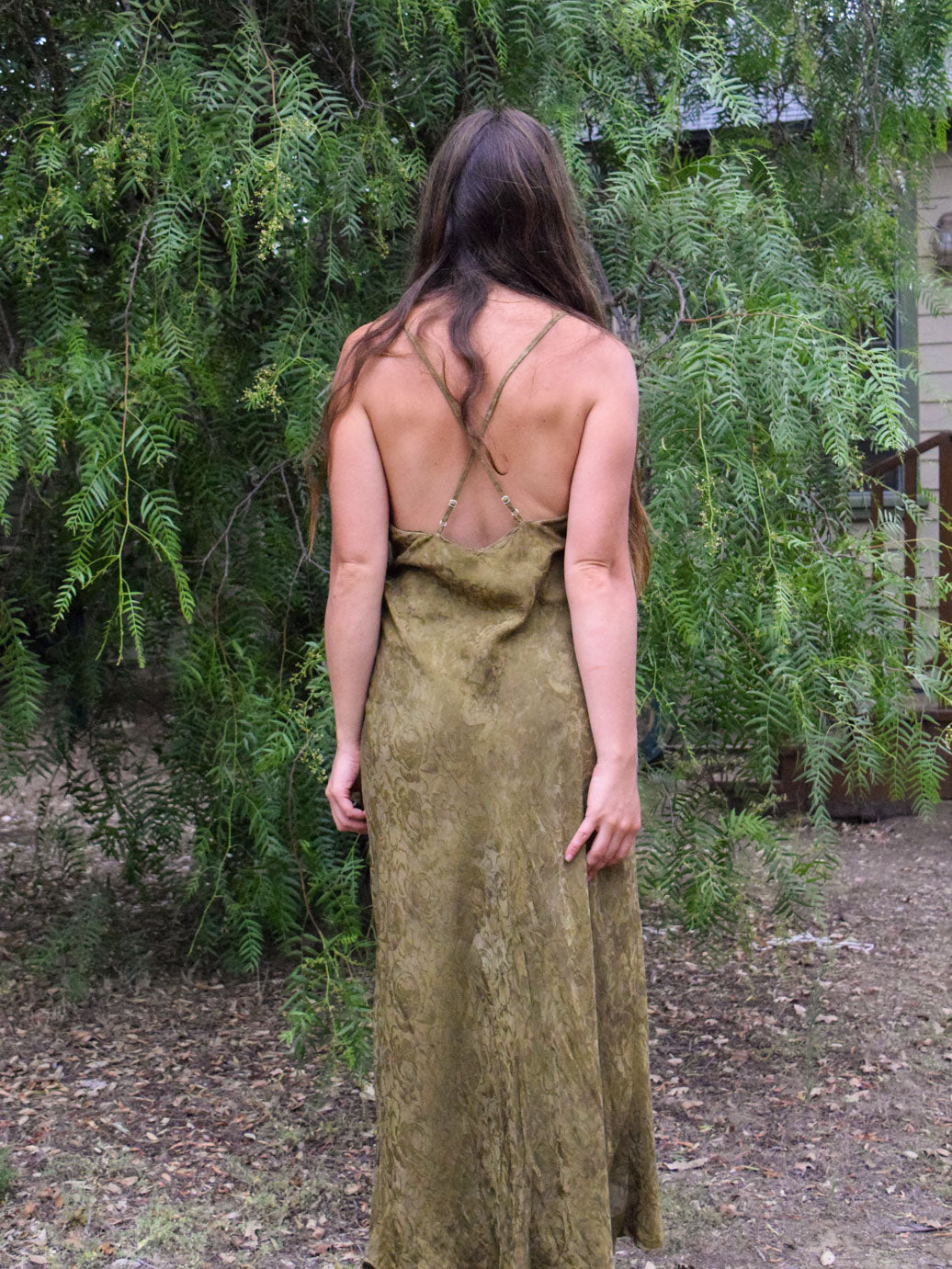 Marigold & Iron Silk Jaquard Evening Dress