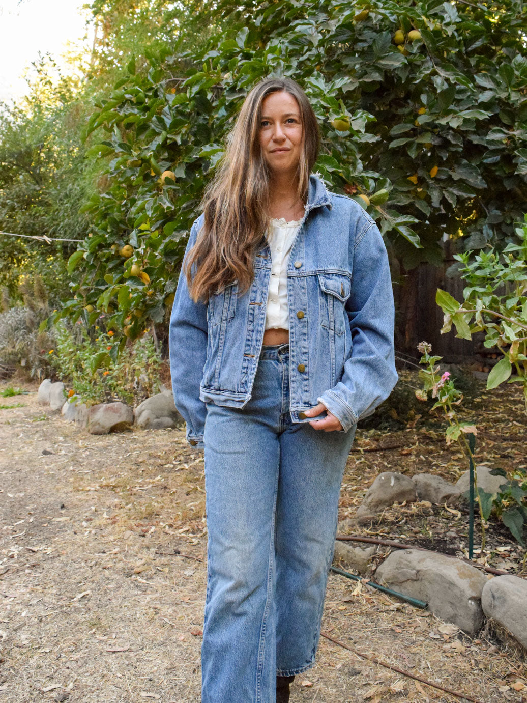 Rainbow Quilted Denim Jacket