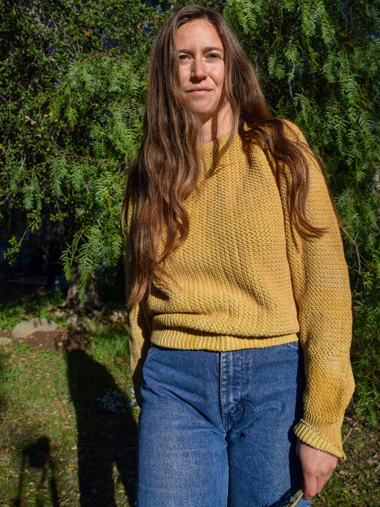 Marigold Cotton Knit Sweater