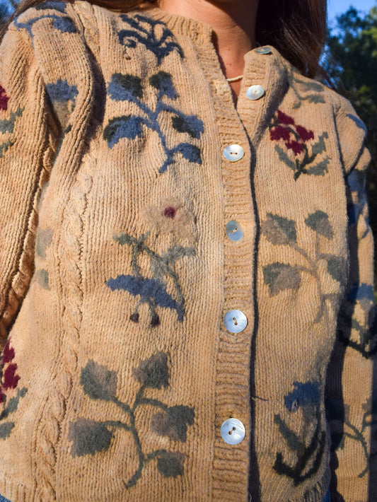 Walnut Floral Sweater