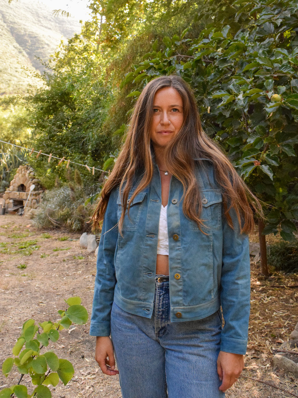 Indigo Cowboy Boot Beaded Jacket